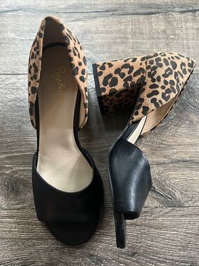 NWT Seychelles Shabby Chic Leopard Suede Heels - size 7